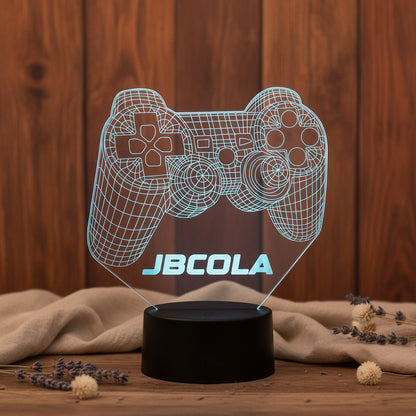 Lámpara LED Gamer Personalizada – Luz RGB con Nombre